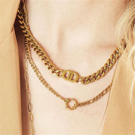 dior ketting goud dames|D.